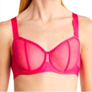 DKNY Sheers Convertible Underwire Bra In Rasberry